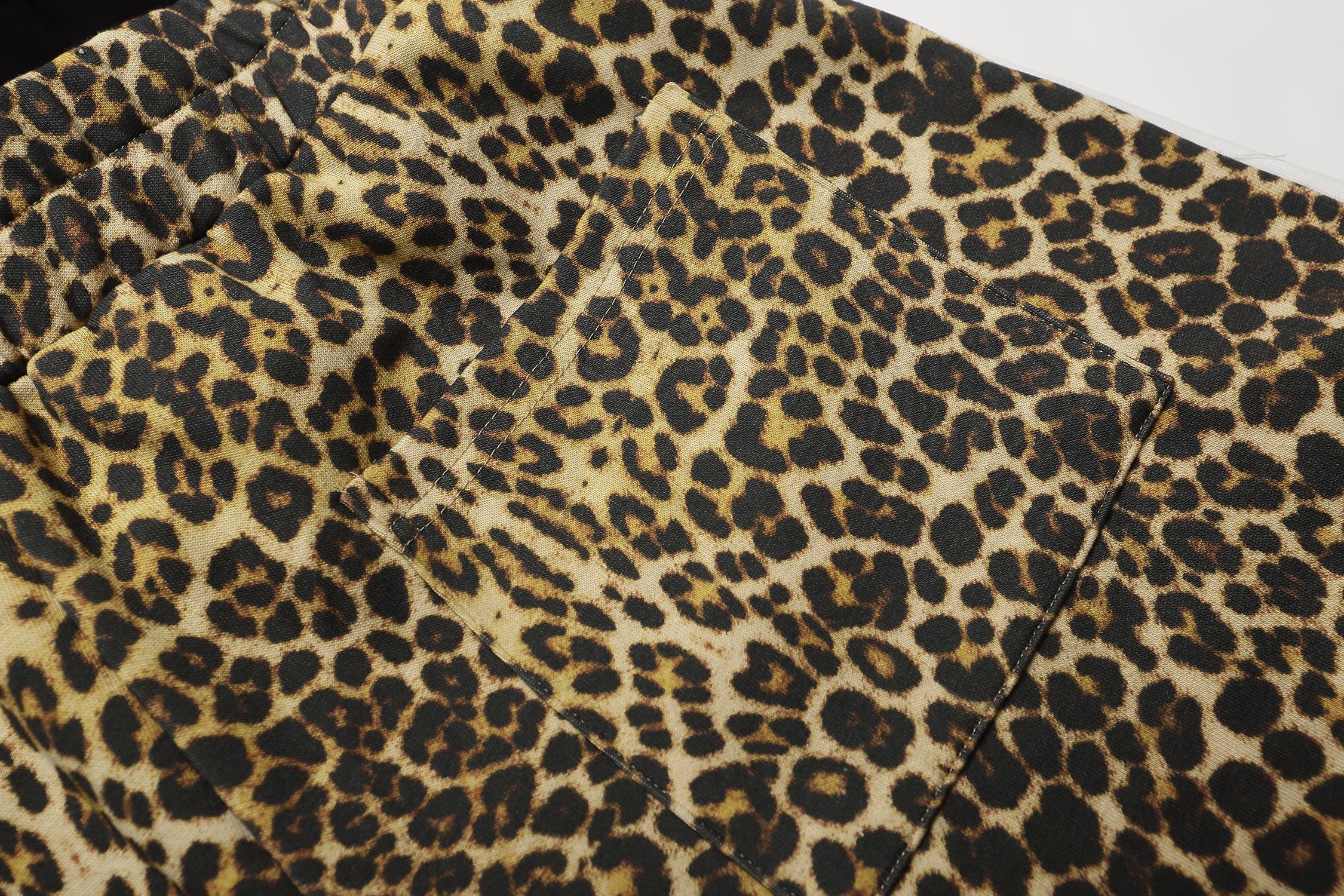 STARRVAINT Leopard Waist Sport Shorts