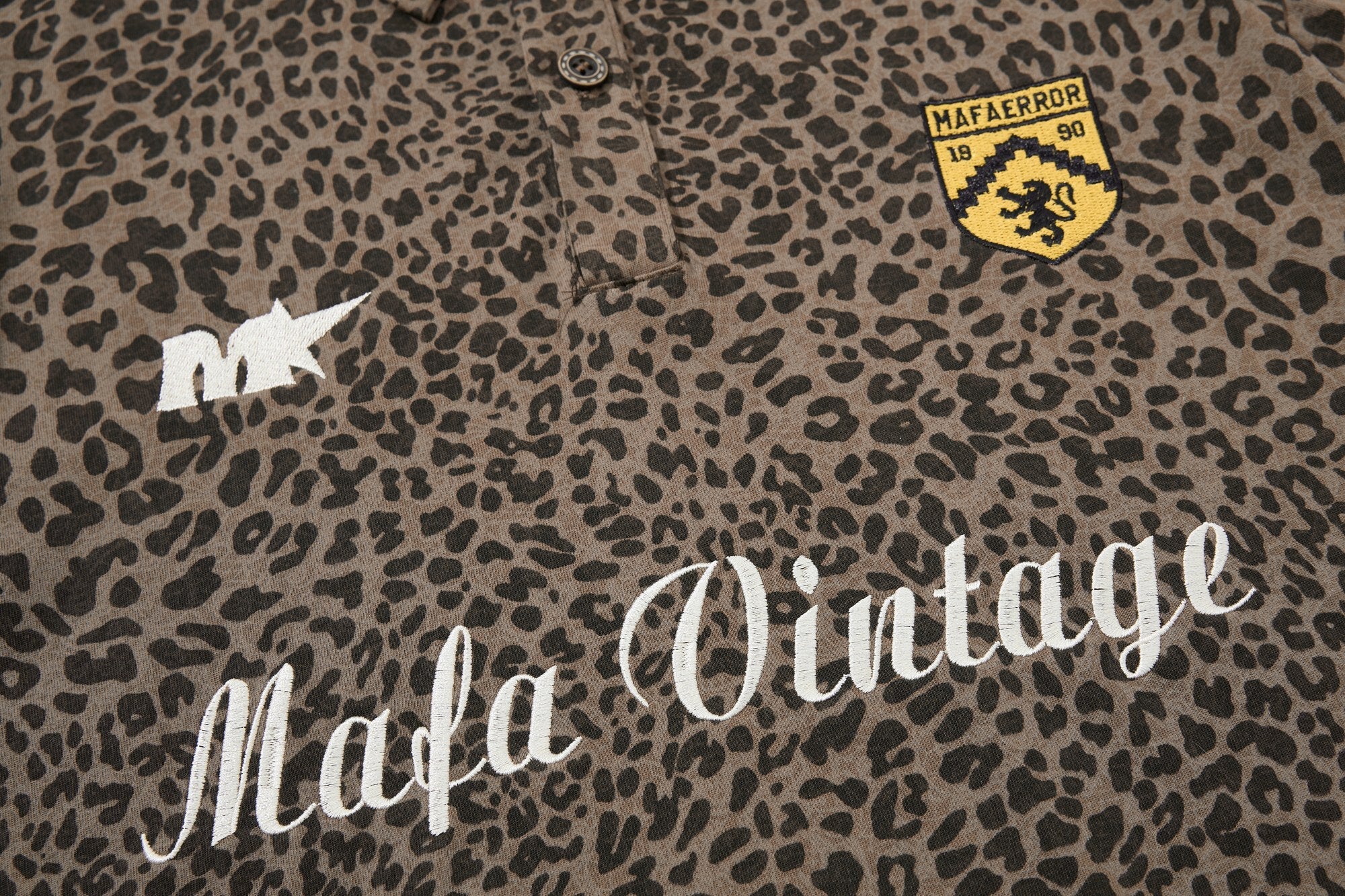 STARRVAINT Leopard Vintage Polo Tee