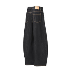 STARRVAINT Embroidered Pocket Wide-Leg Jeans