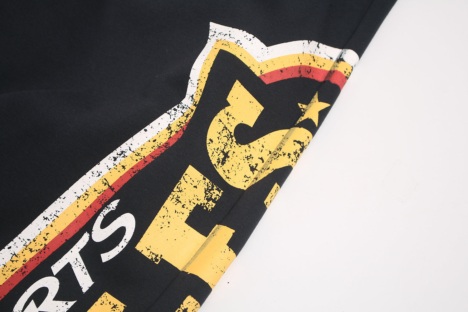 STARRVAINT Fleece-Lined Sports Letter Wide-Leg Sweatpants