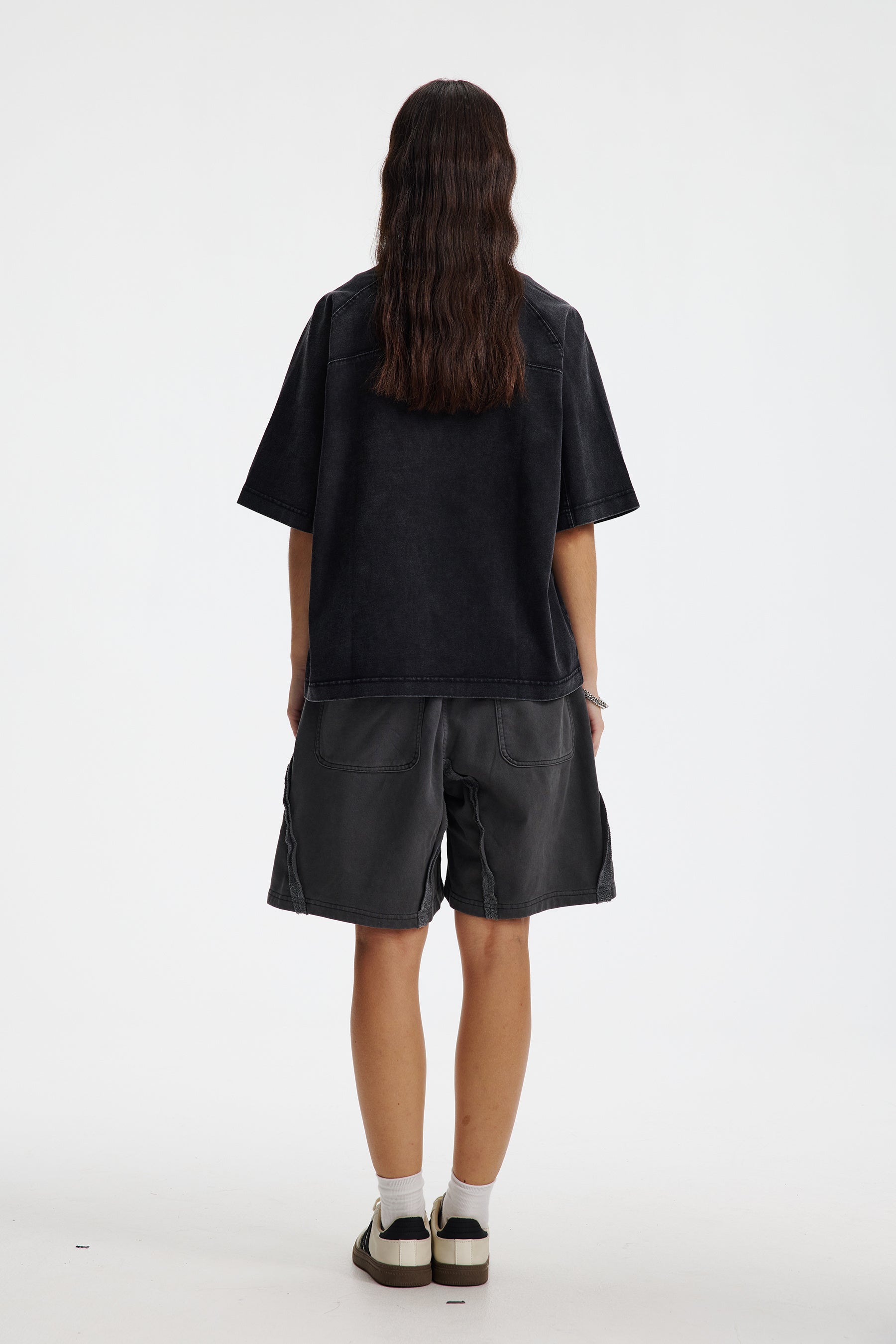 STARRVAINT Vintage Washed Short-Sleeve Cotton Tee
