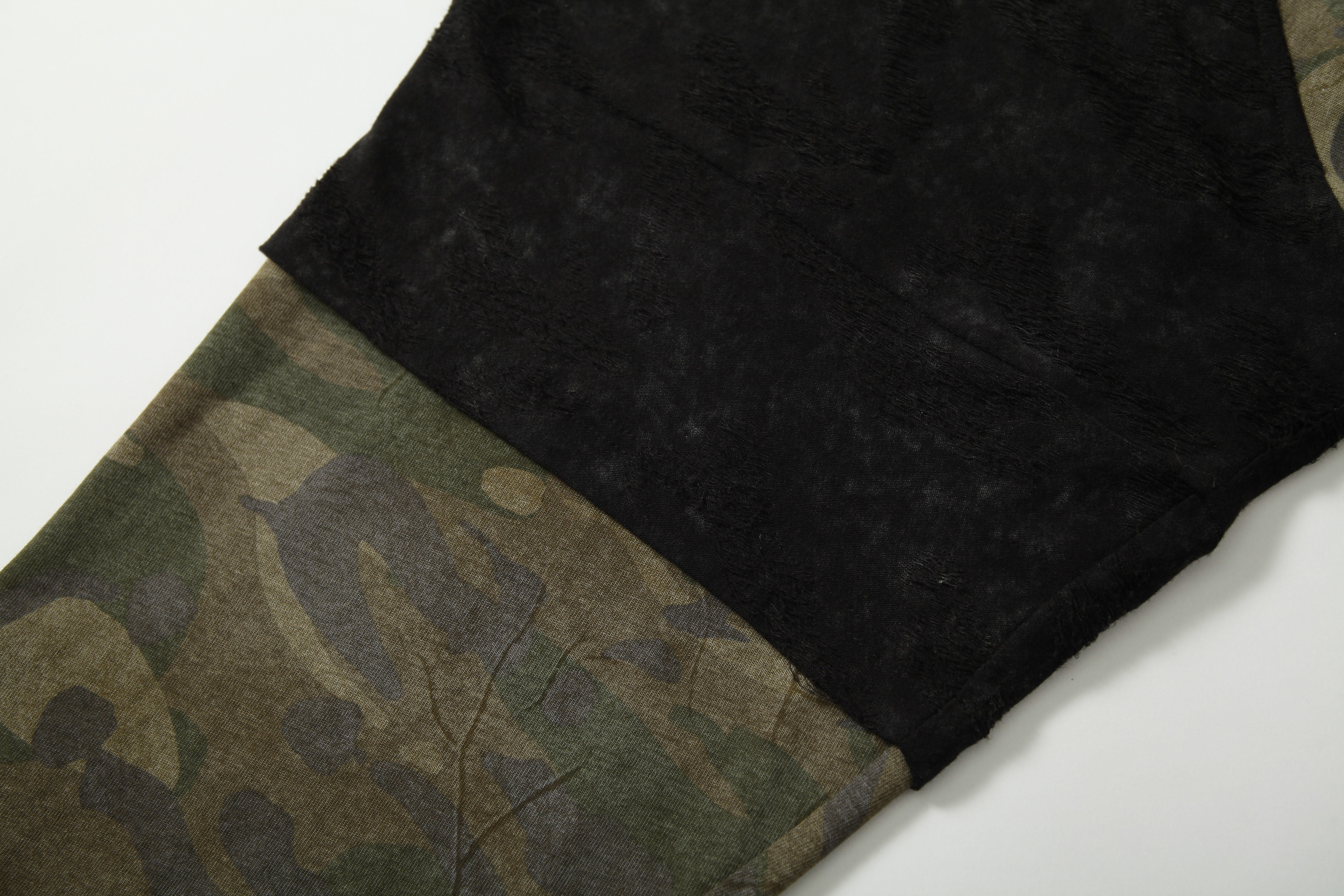 STARRVAINT Camo Patchwork Long Sleeve Tee
