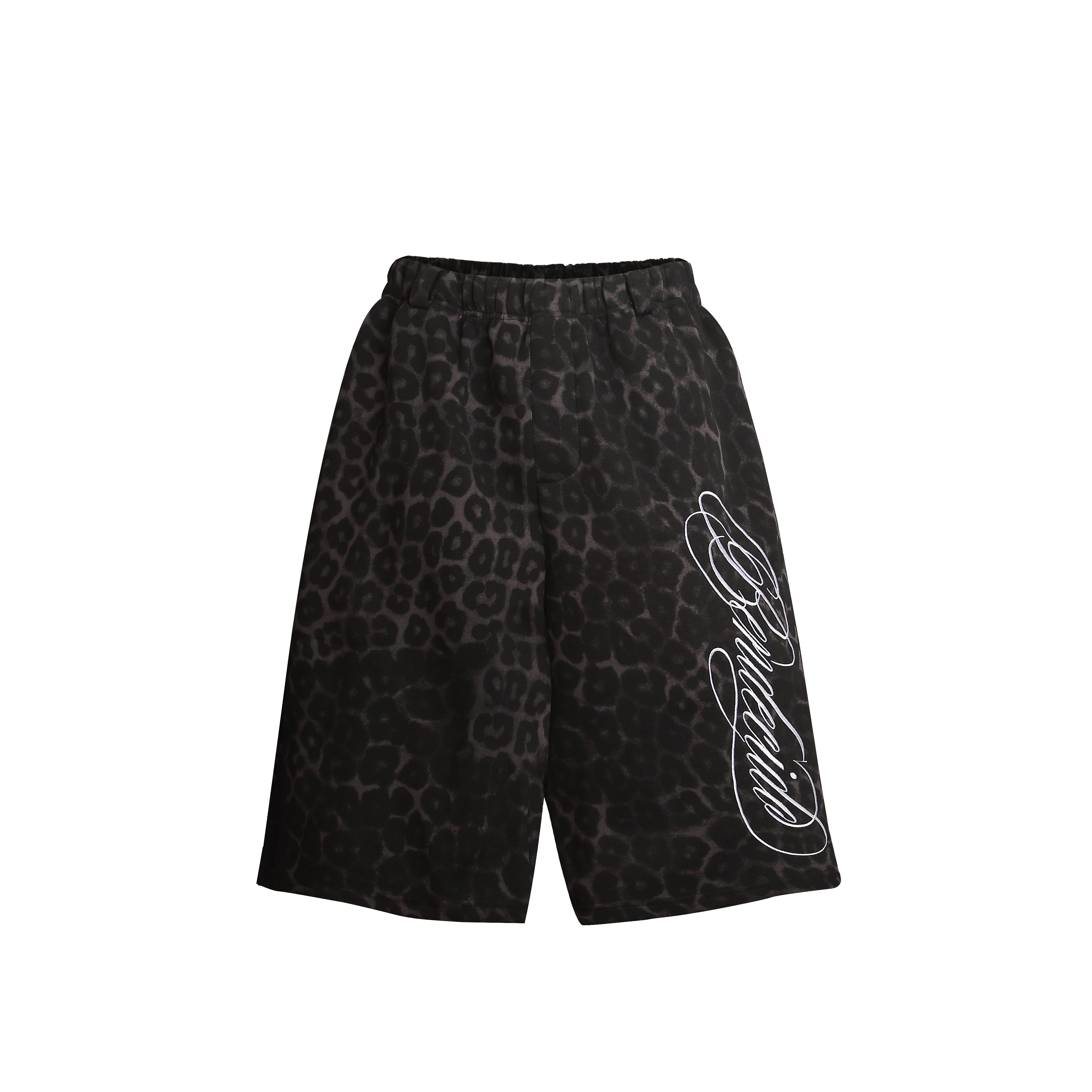 STARRVAINT Leopard Print Loose Shorts
