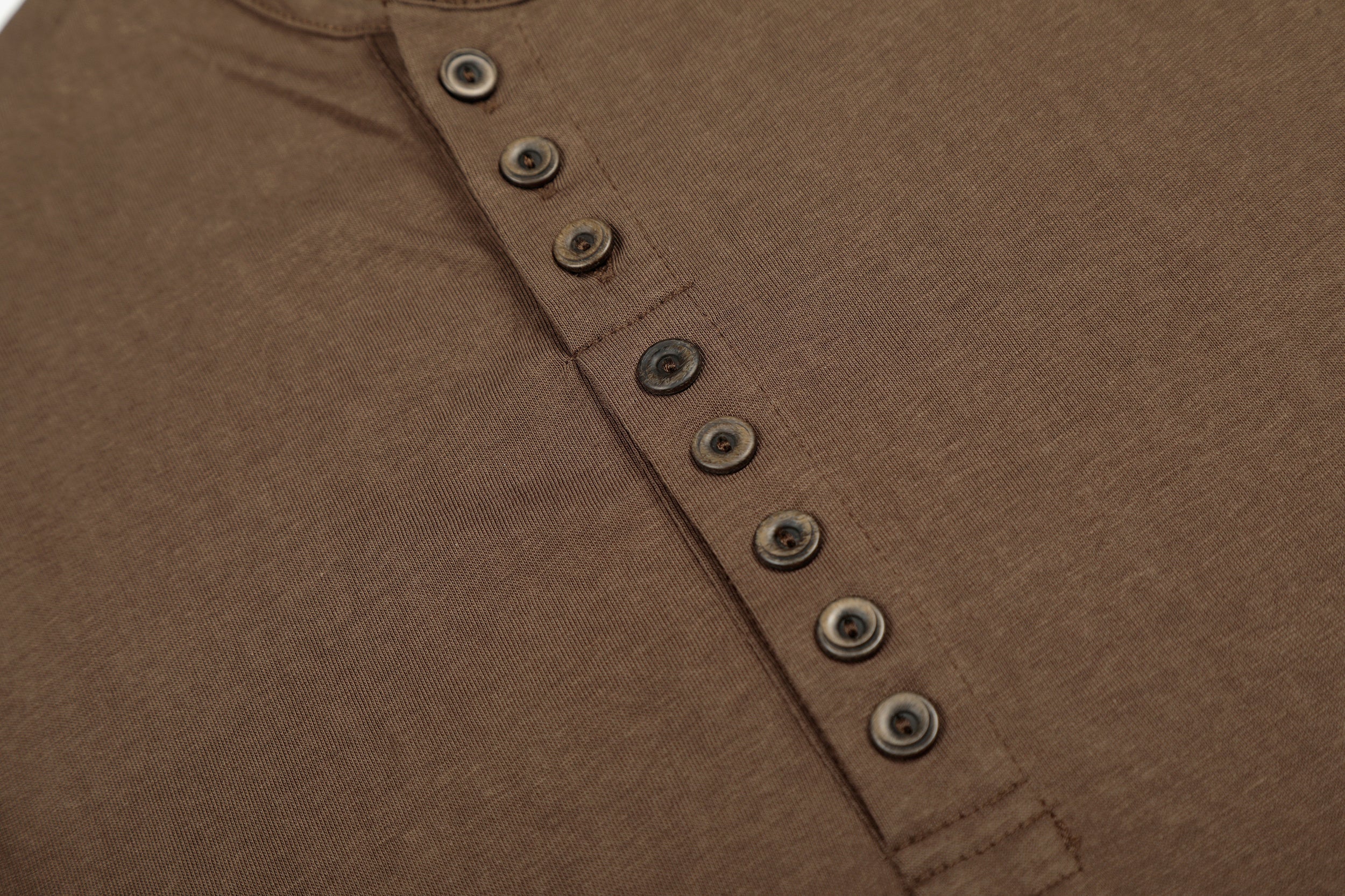 STARRVAINT Classic Henley Long Sleeve Tee