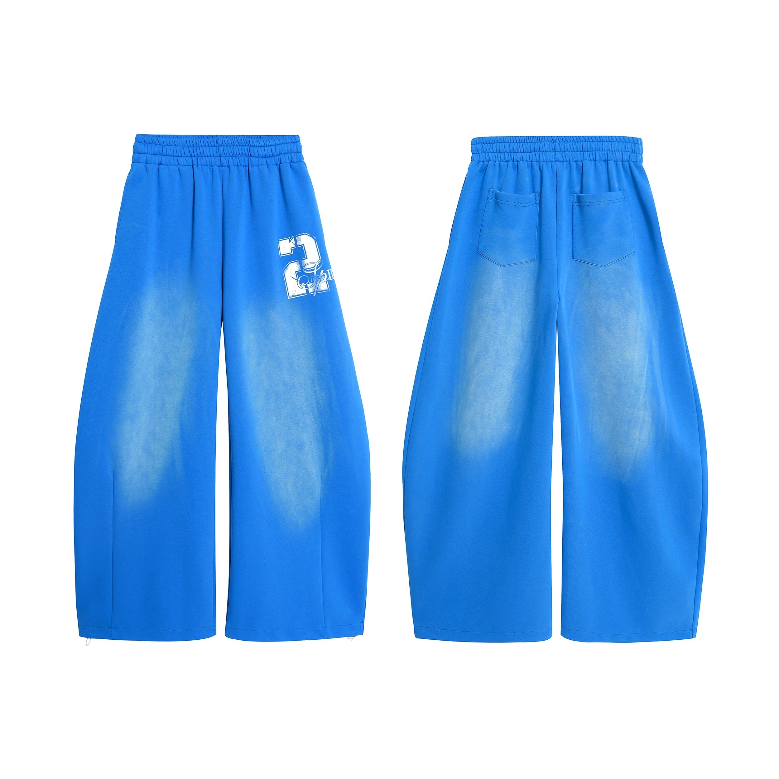 STARRVAINT Gradient Washed Wide-Leg Sweatpants