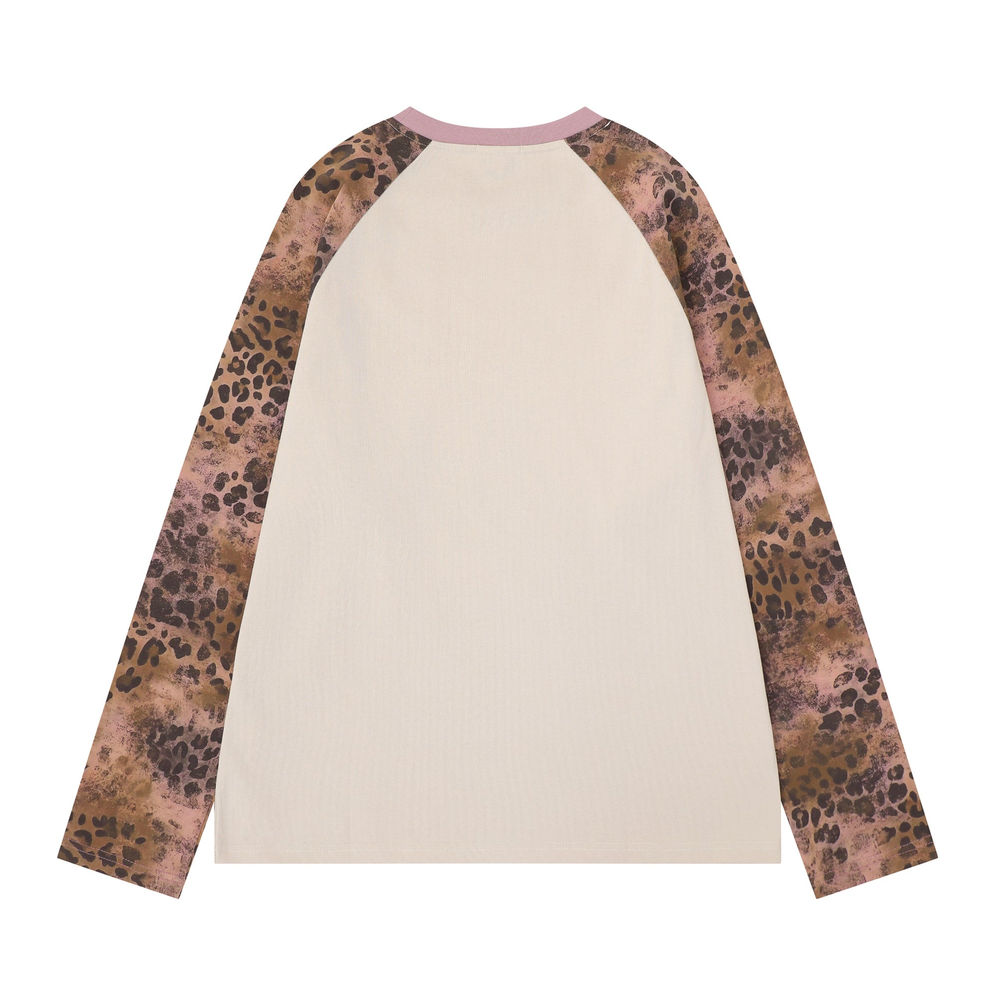STARRVAINT Leopard Raglan Long Sleeve Tee