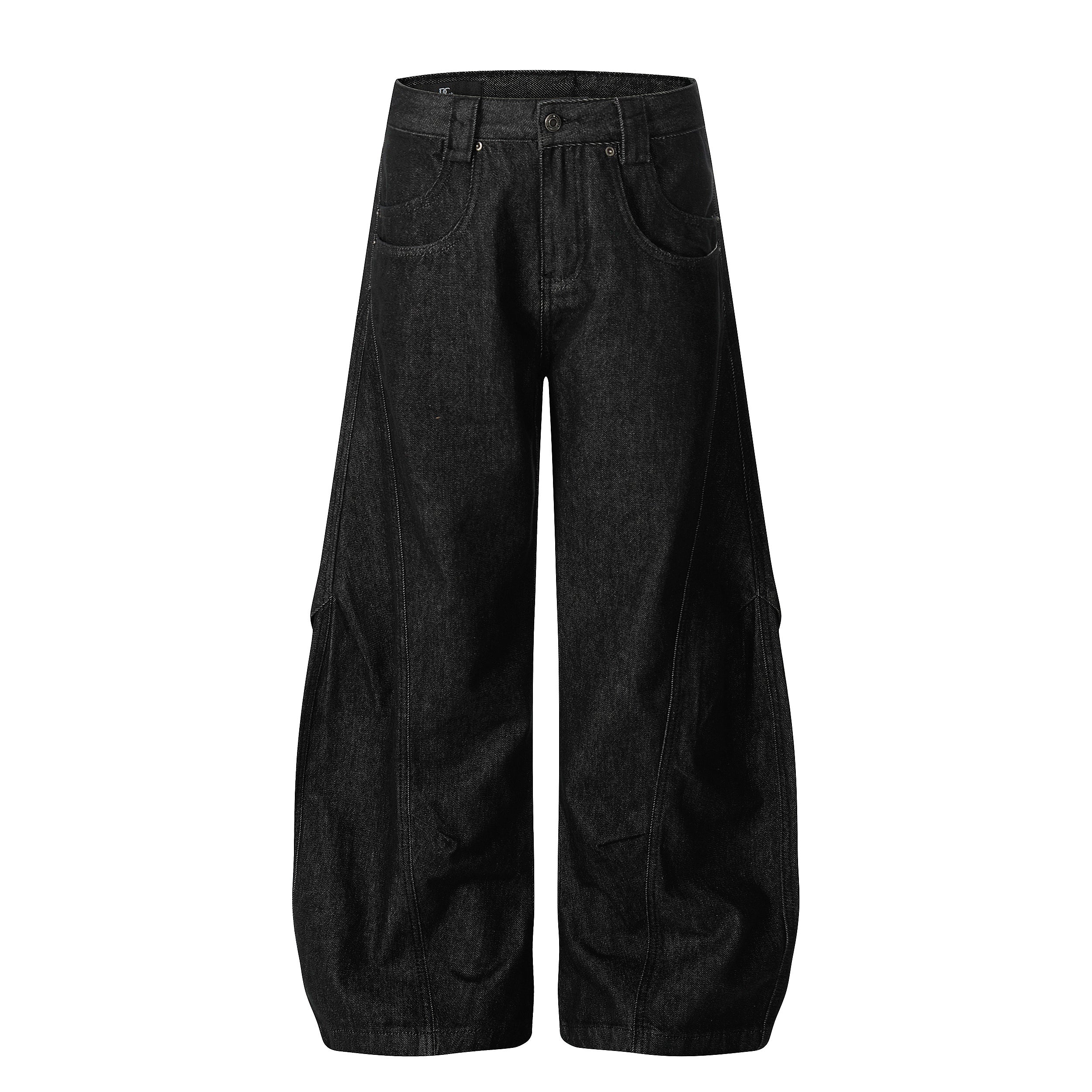 STARRVAINT Structured Panel Balloon Wide-Leg Jeans