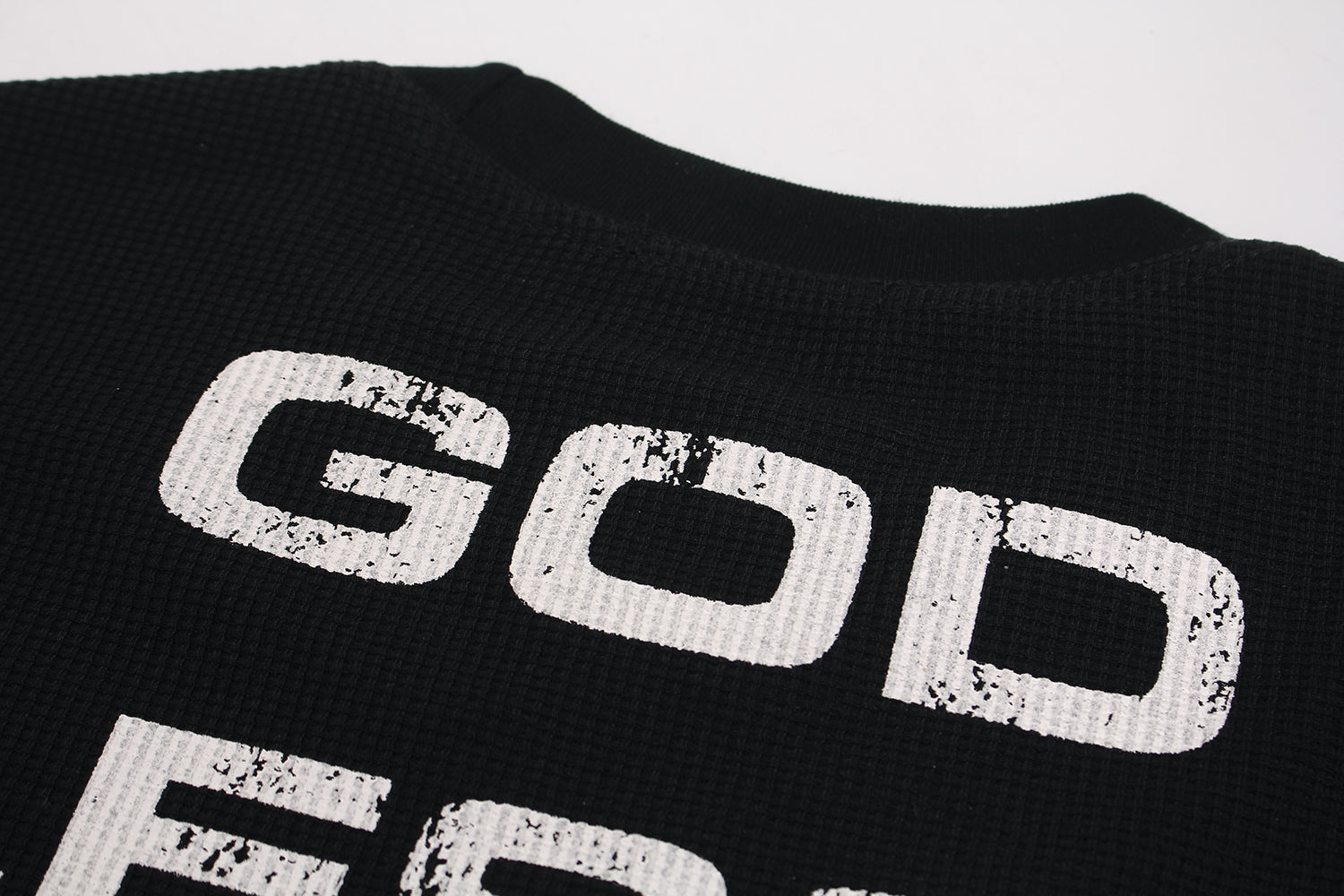 STARRVAINT Cross Graphic Waffle Long Sleeve