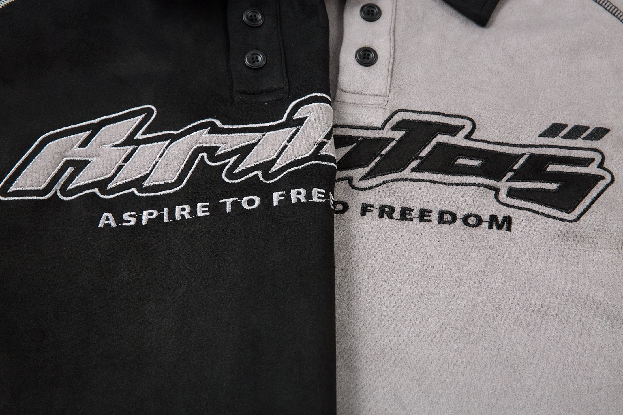 STARRVAINT Contrast Panel Long-Sleeve Polo