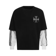 STARRVAINT Layered Gothic Cross Long Sleeve Tee