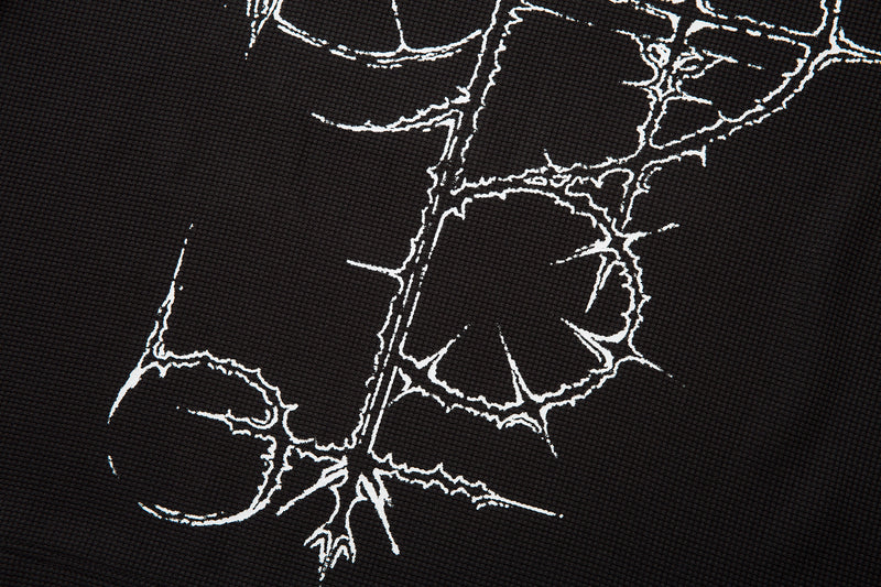 STARRVAINT Vampire Graphic Layered Polo Long Sleeve