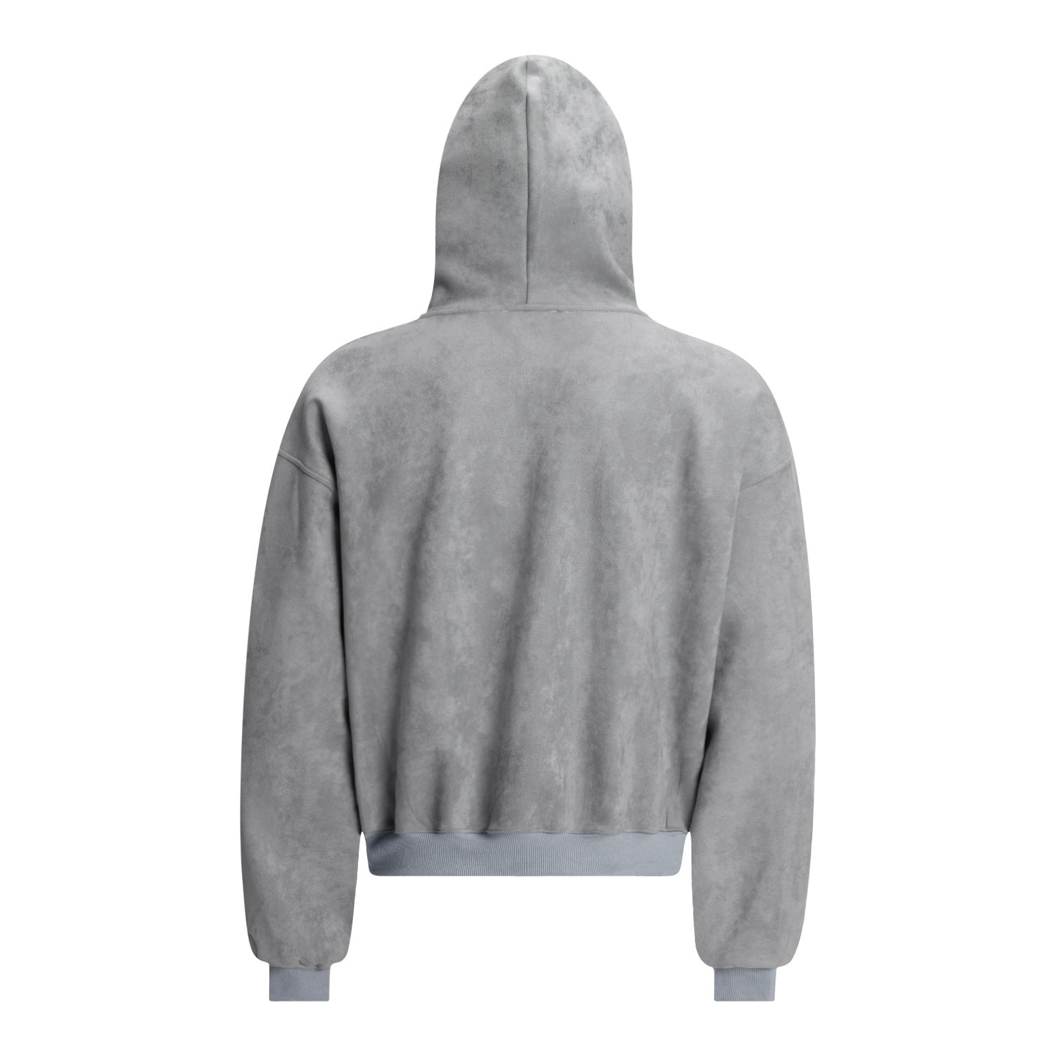 STARRVAINT Gothic Embroidered Suede Zip Hoodie