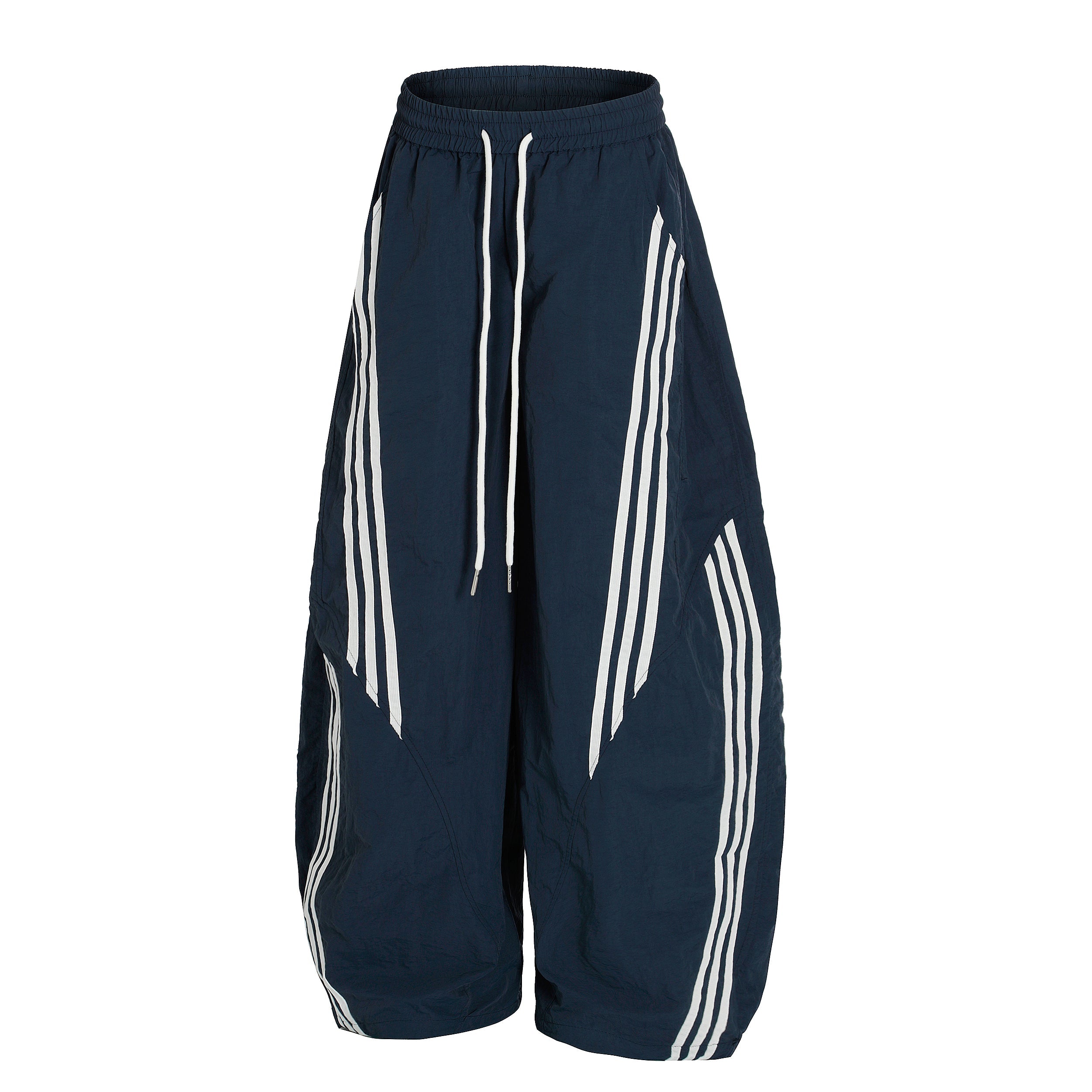 STARRVAINT Nylon Multi-Stripe Track Wide-Leg Pants