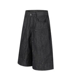 STARRVAINT Raw Denim Baggy Shorts