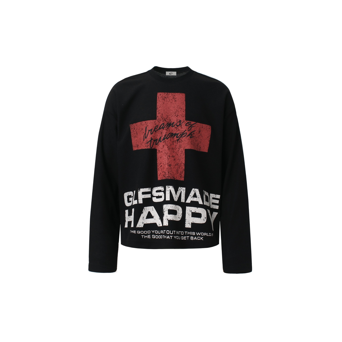 STARRVAINT Cross Graphic Waffle Long Sleeve