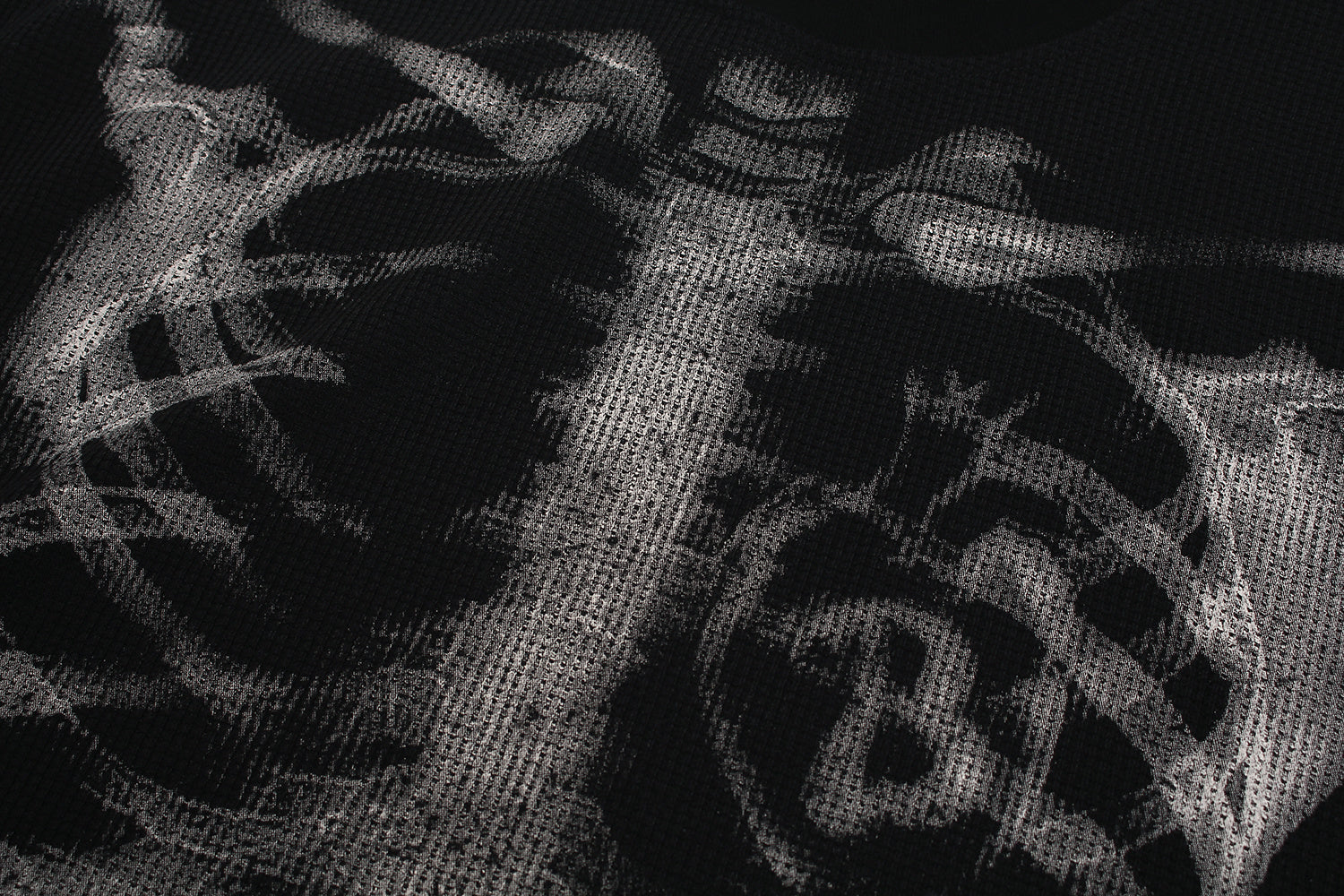 STARRVAINT Skeleton Print Long Sleeve Tee