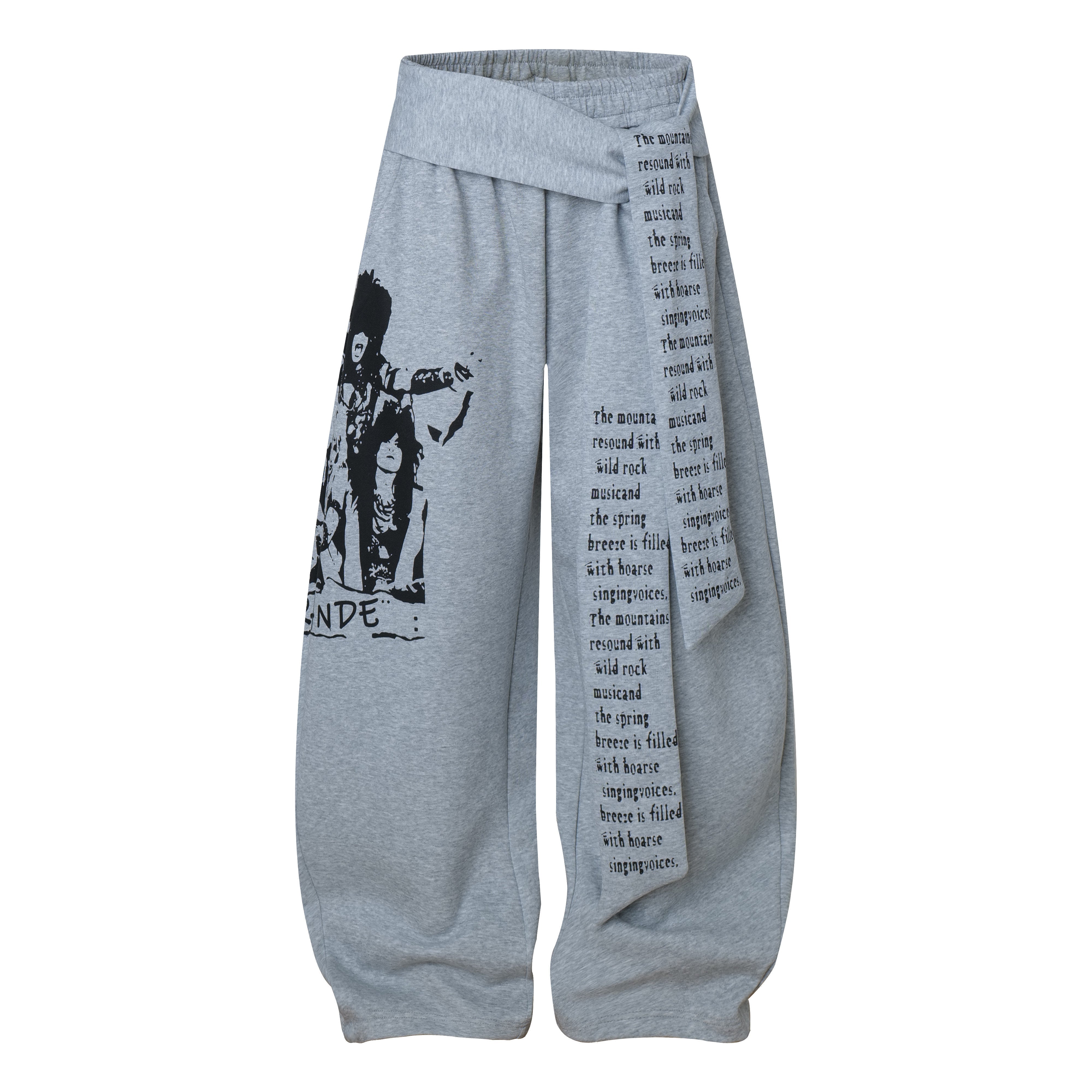 STARRVAINT Rock Graphic Wrap Pants