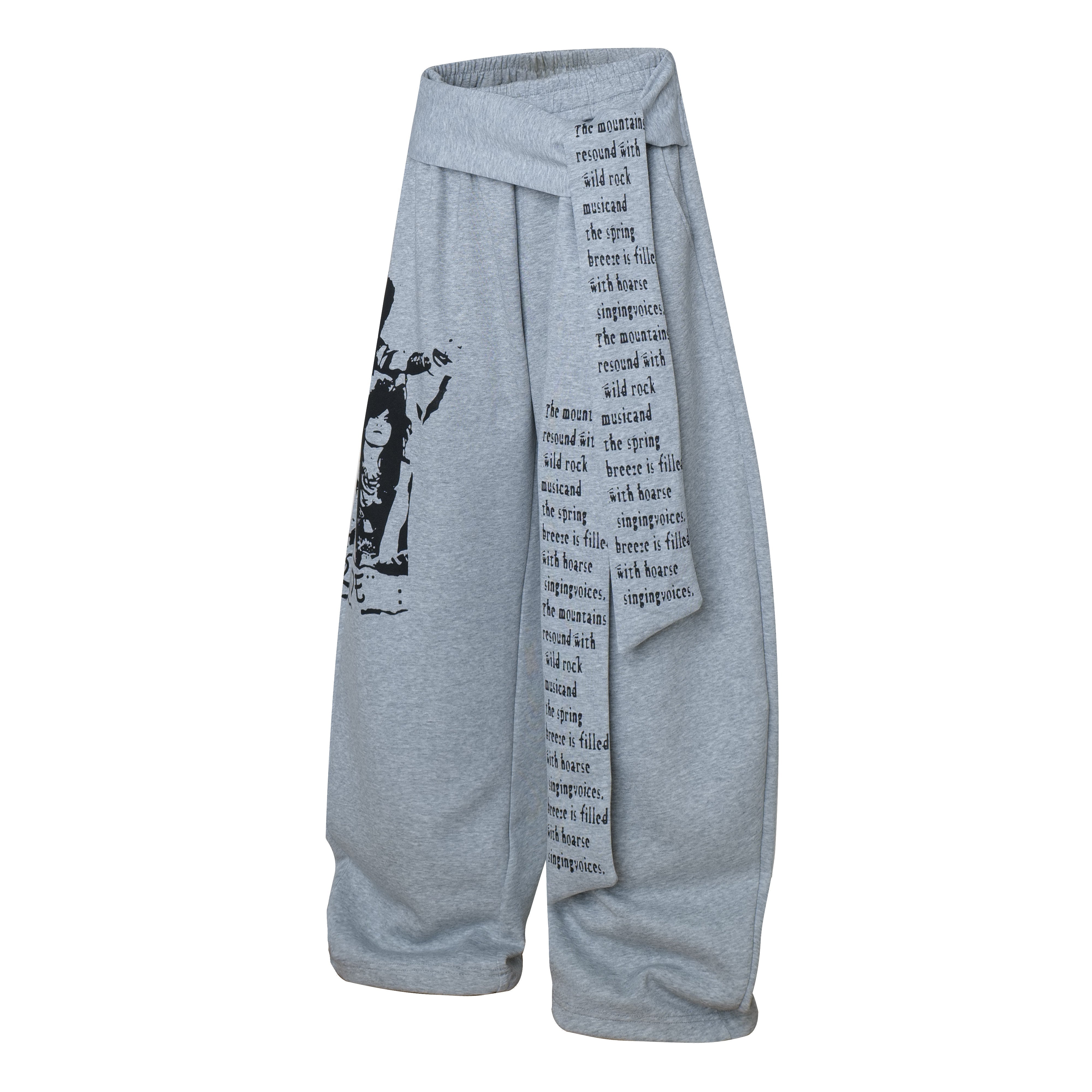 STARRVAINT Rock Graphic Wrap Pants