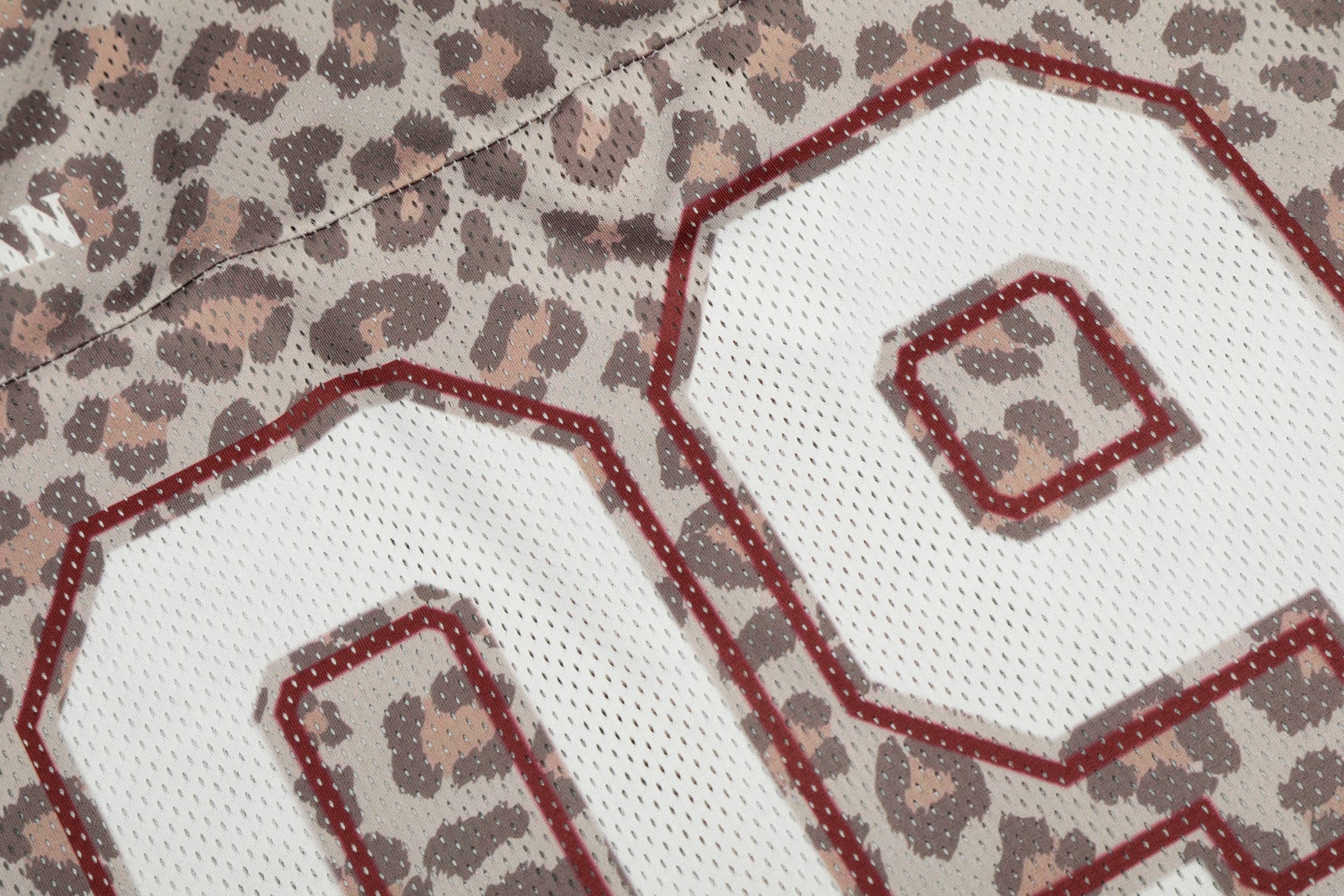 STARRVAINT “Leopard Varsity Mesh Jersey”