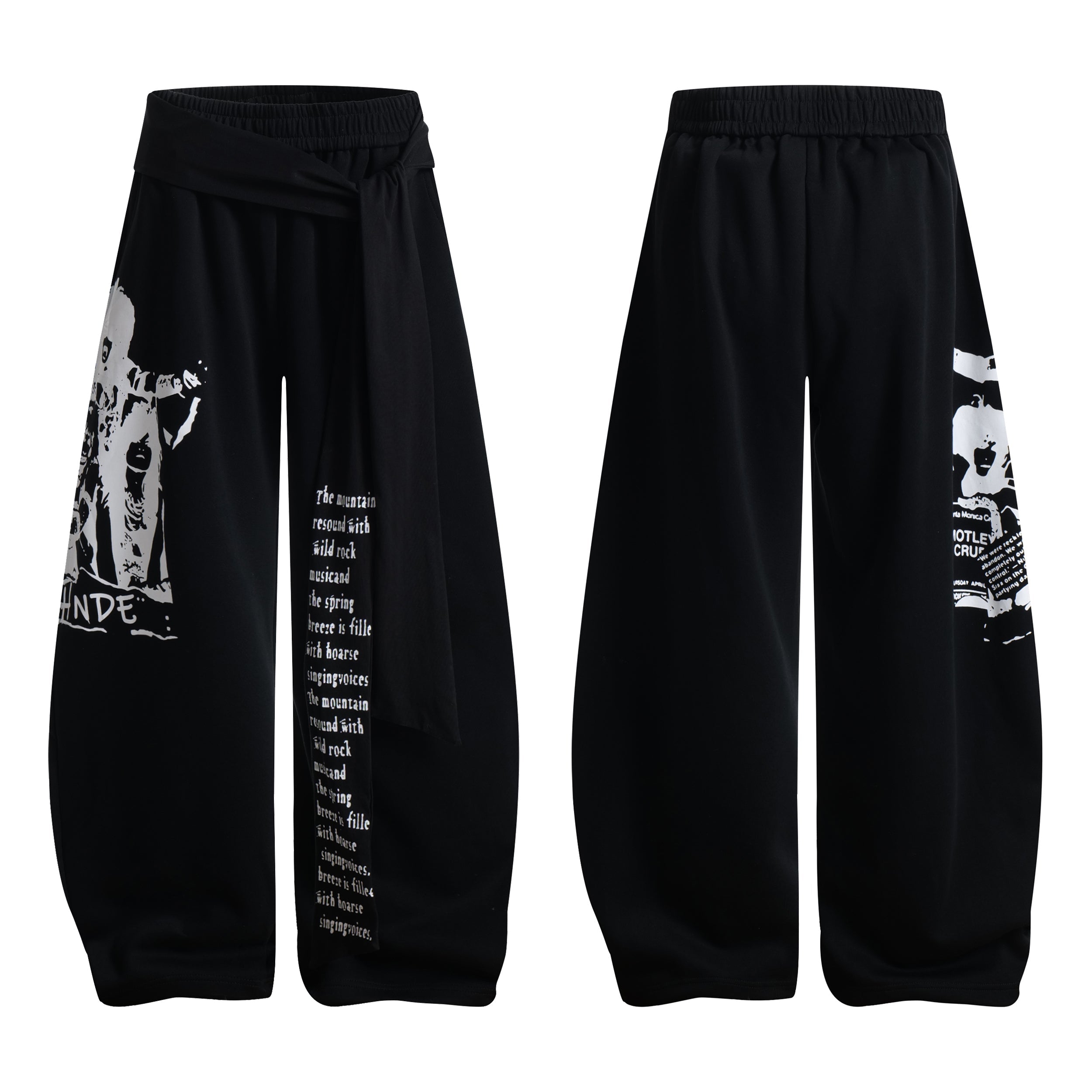 STARRVAINT Rock Graphic Wrap Pants