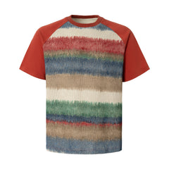 STARRVAINT Gradient Stripe Raglan Tee