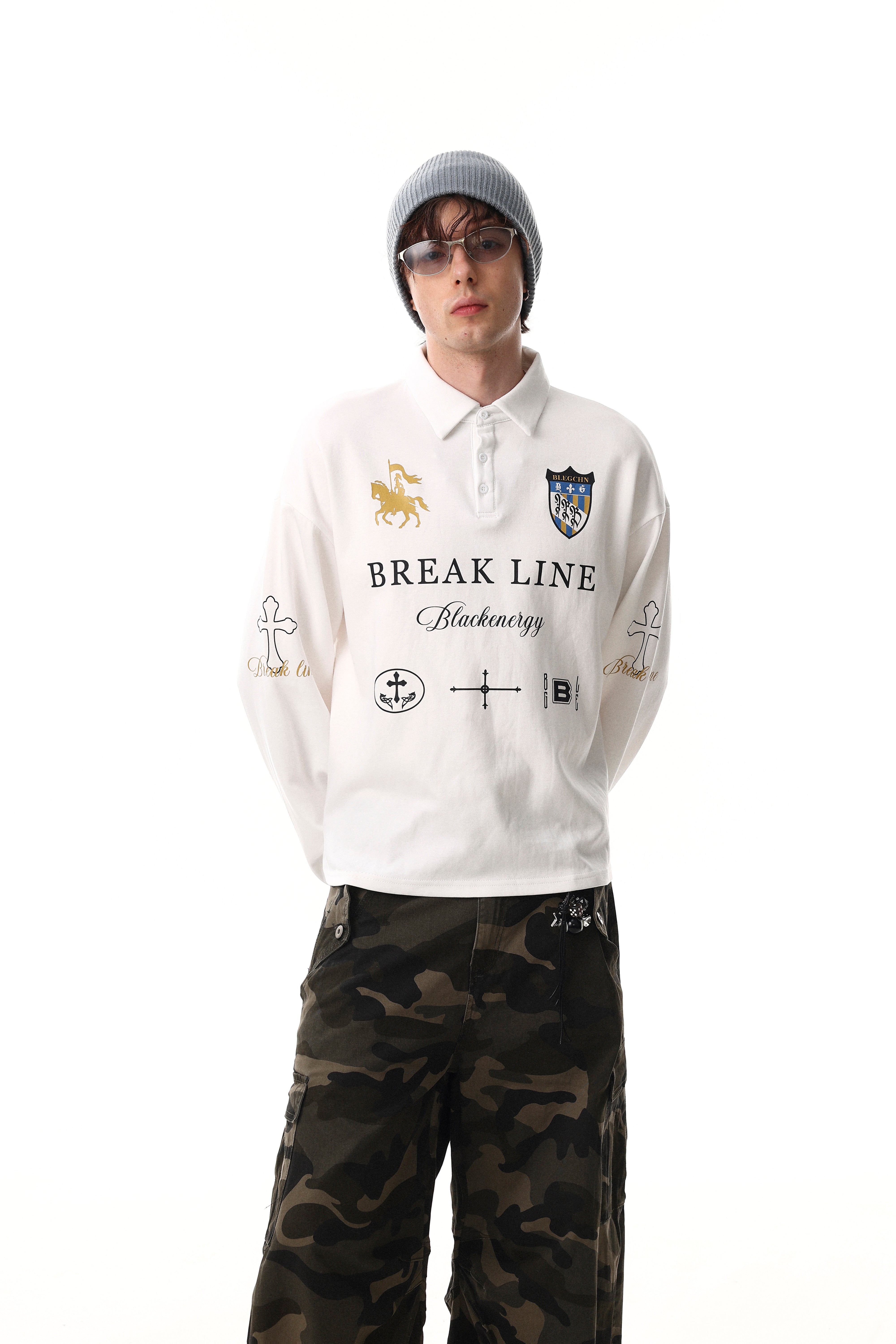 STARRVAINT Break Line Graphic Polo
