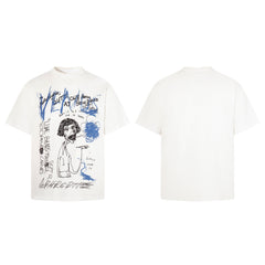 STARRVAINT Abstract Sketch Graphic T-Shirt
