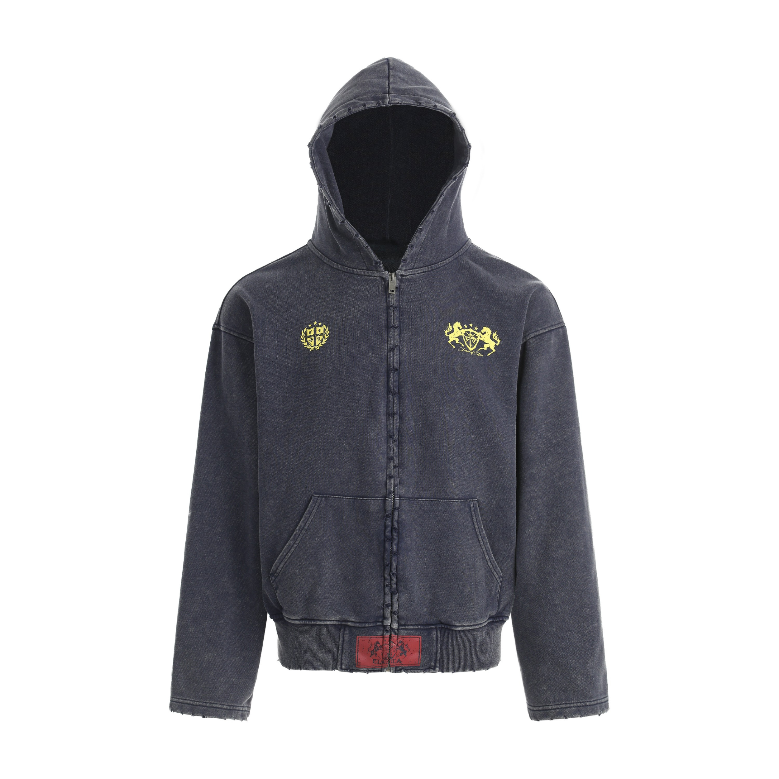 STARRVAINT Vintage Crest Zip Hoodie