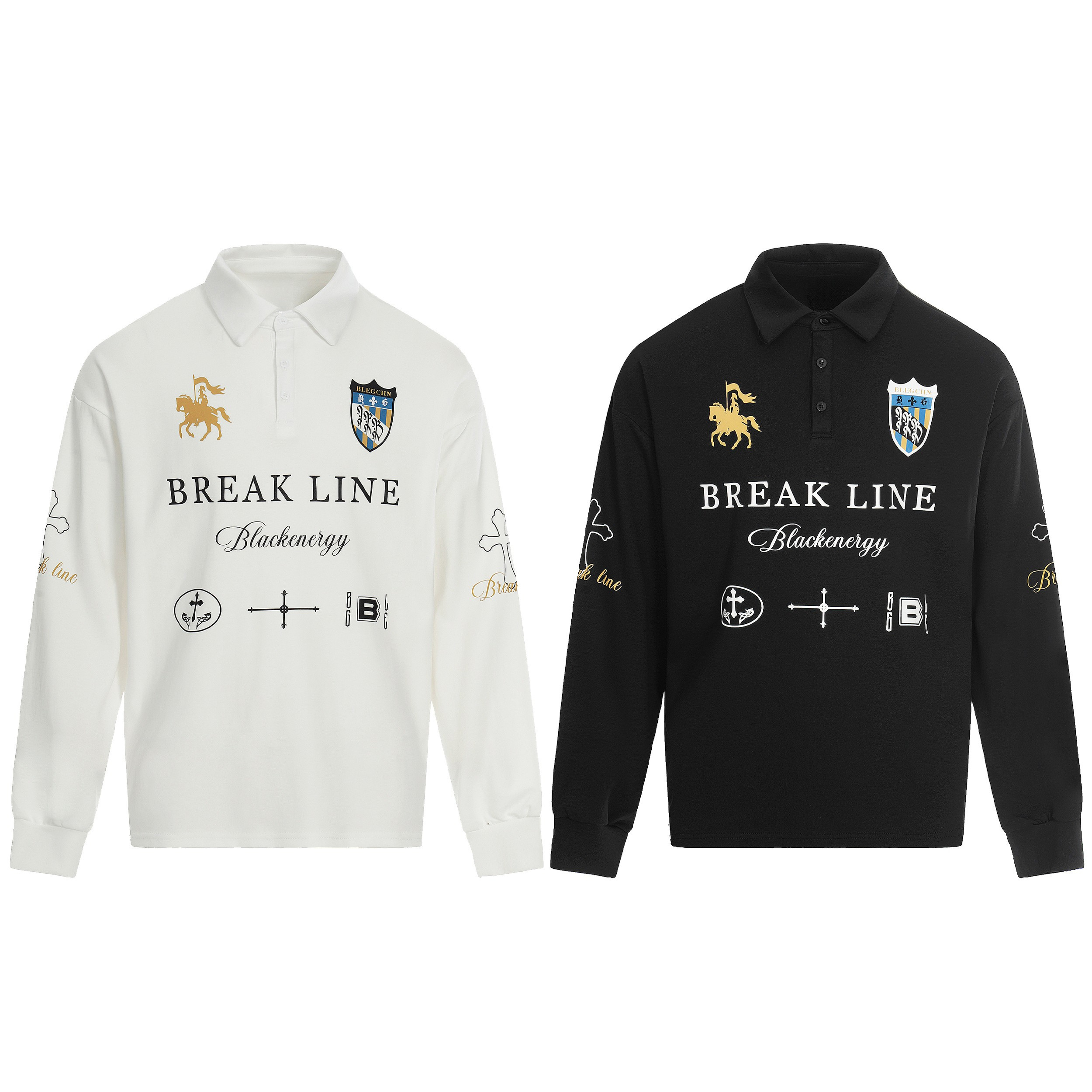 STARRVAINT Break Line Graphic Polo