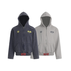 STARRVAINT Vintage Crest Zip Hoodie