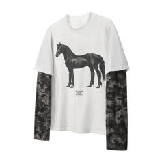 STARRVAINT Layered Horse Graphic Tee