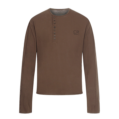 STARRVAINT Classic Henley Long Sleeve Tee