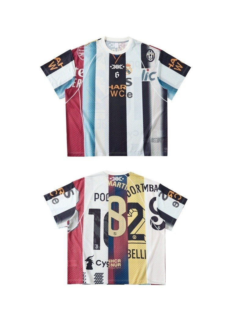 STARRVAINT Vintage Football Patchwork Jersey