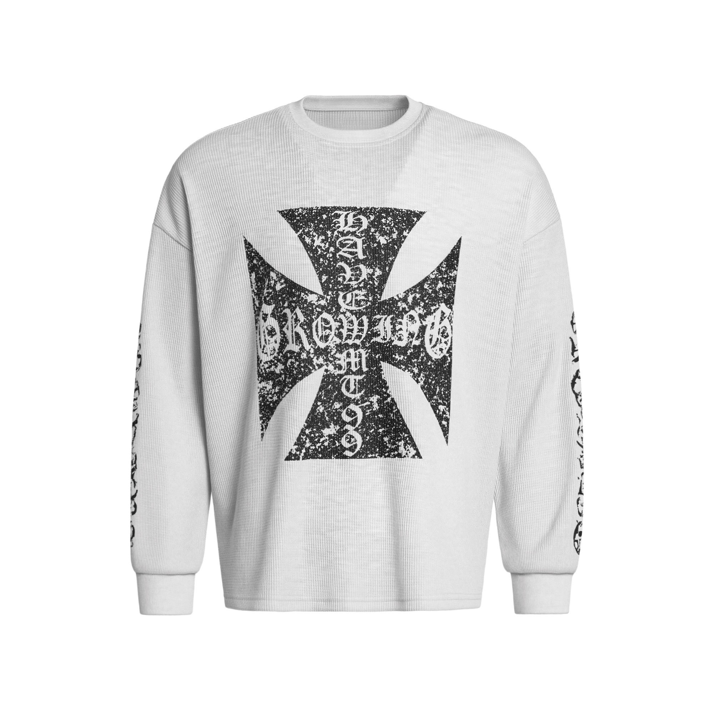STARRVAINT Gothic Cross Knit Sweatshirt