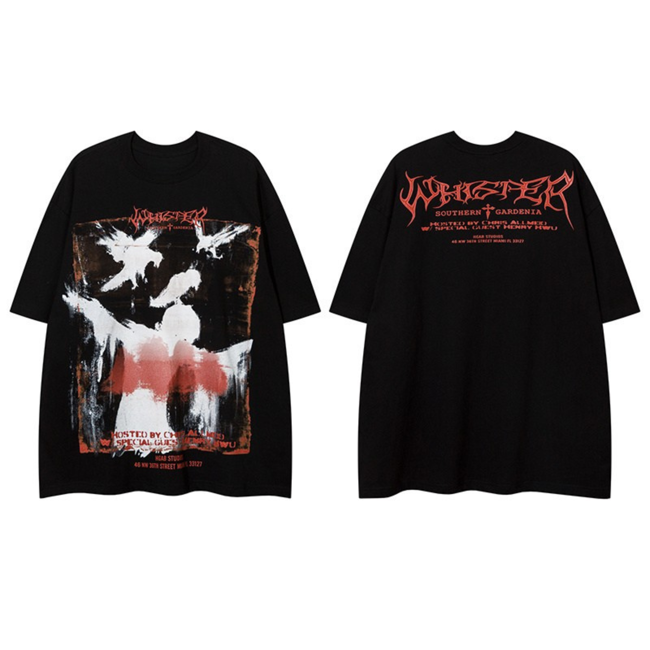 STARRVAINT Distressed Raven Graphic Tee