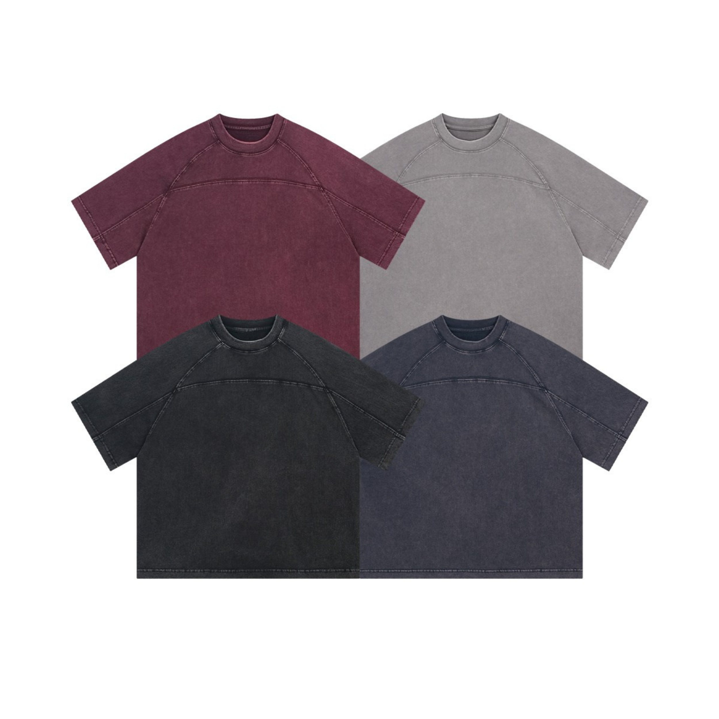 STARRVAINT Vintage Washed Short-Sleeve Cotton Tee