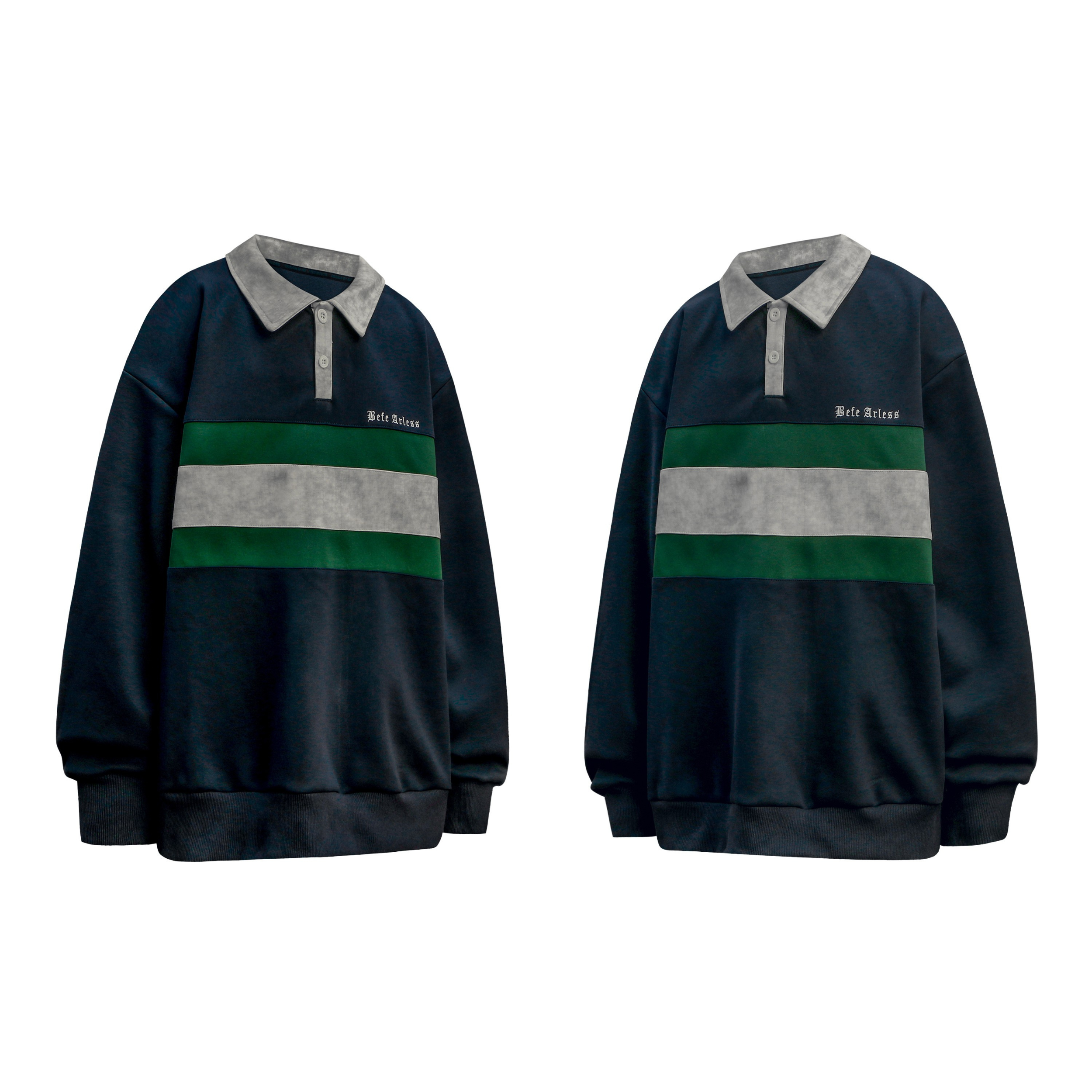 STARRVAINT Retro Stripe Rugby Sweatshirt