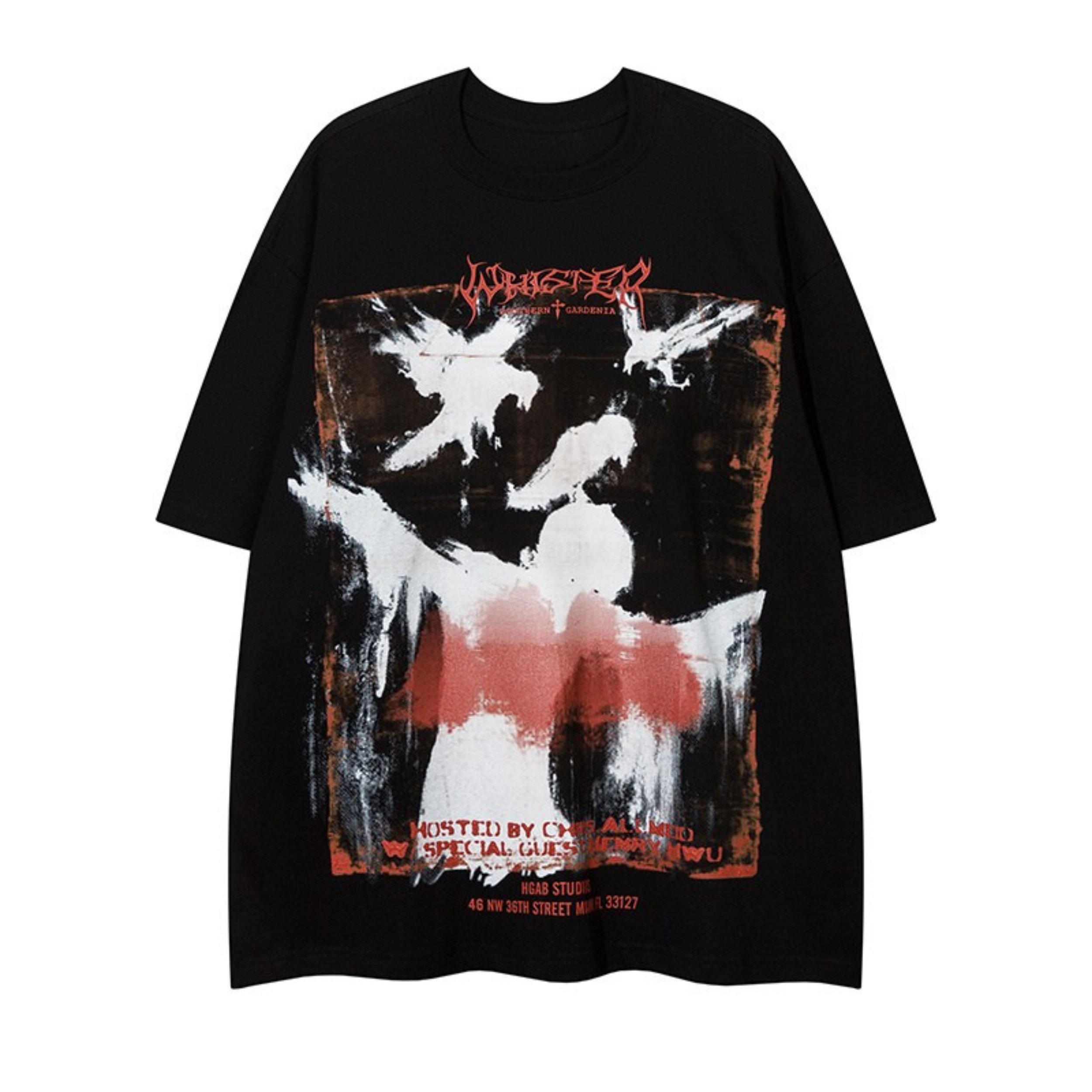 STARRVAINT Distressed Raven Graphic Tee