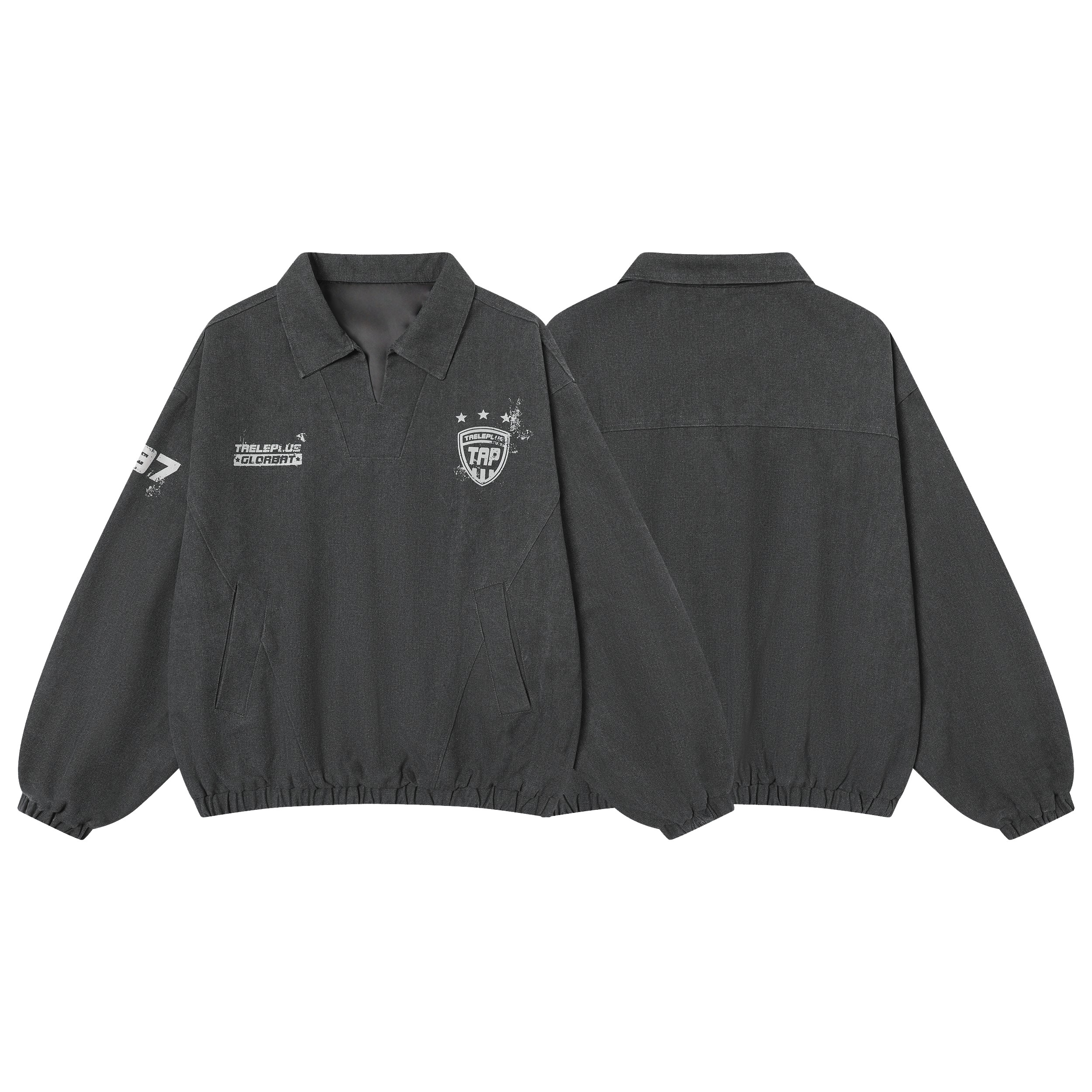 STARRVAINT Vintage Collar Pullover Sweatshirt
