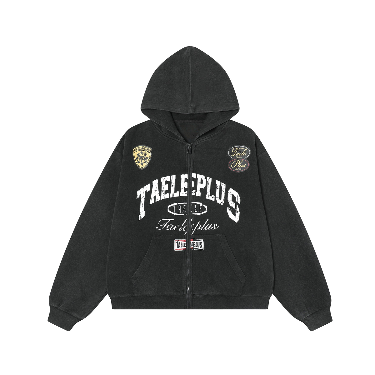STARRVAINT Vintage Badge Zip Hoodie