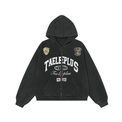 STARRVAINT Vintage Badge Zip Hoodie