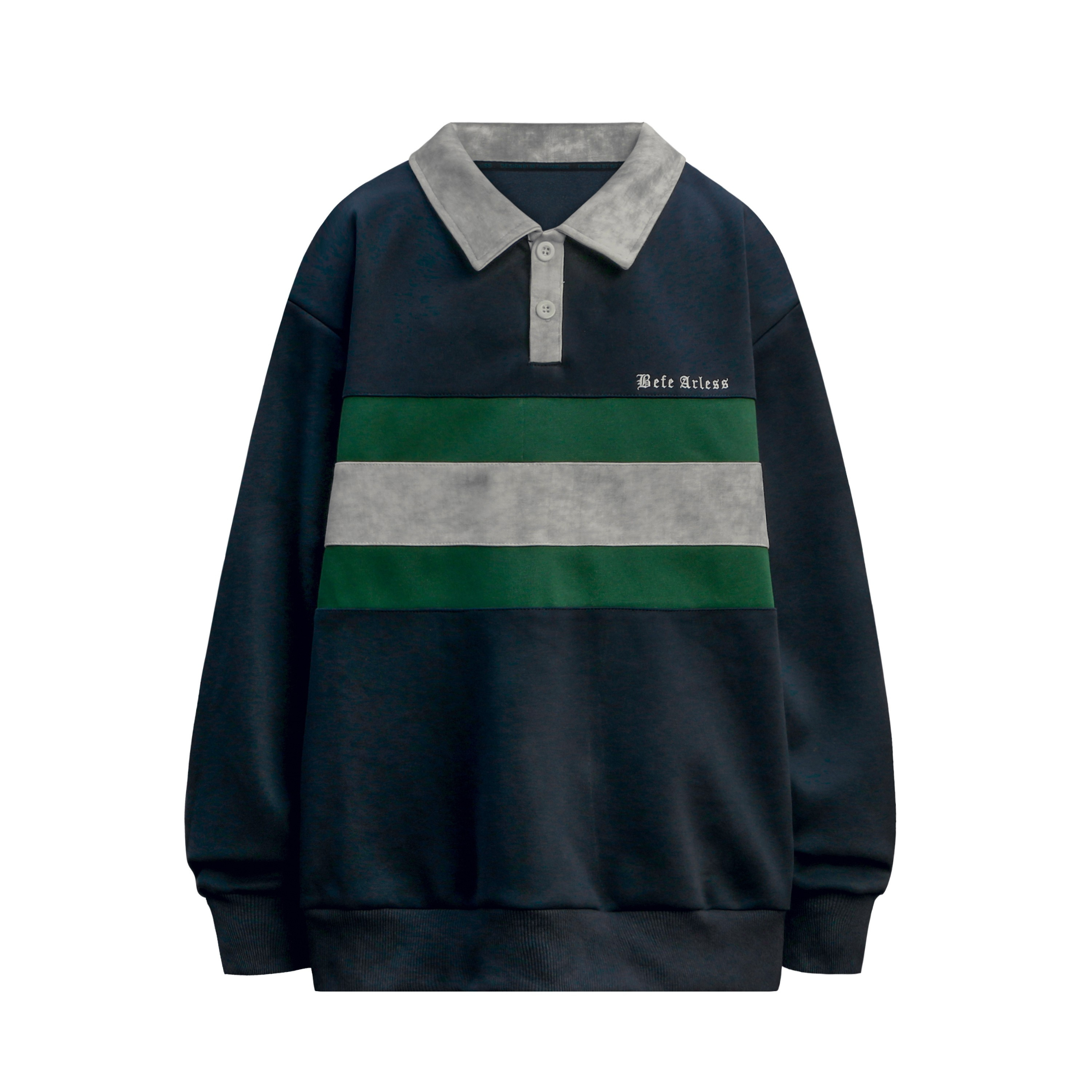 STARRVAINT Retro Stripe Rugby Sweatshirt