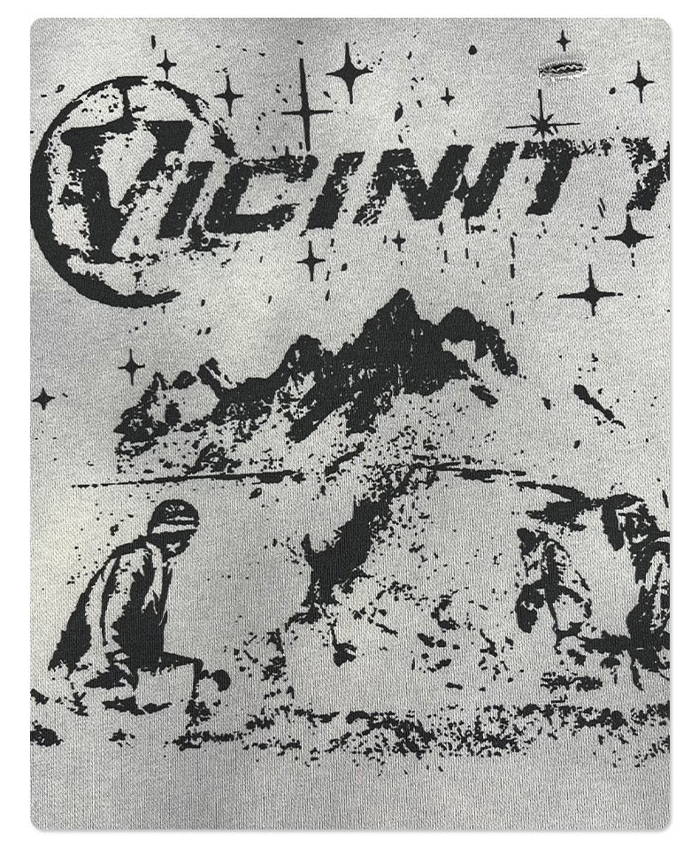 STARRVAINT Graphic Distressed Hoodie