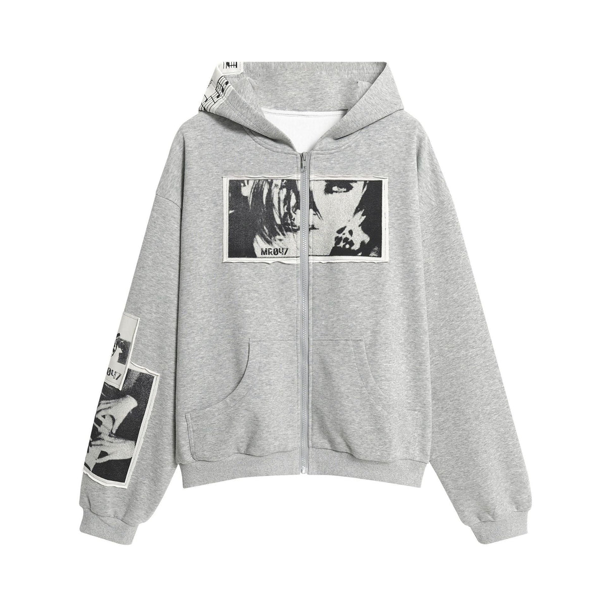 STARRVAINT Photo Collage Zip Hoodie