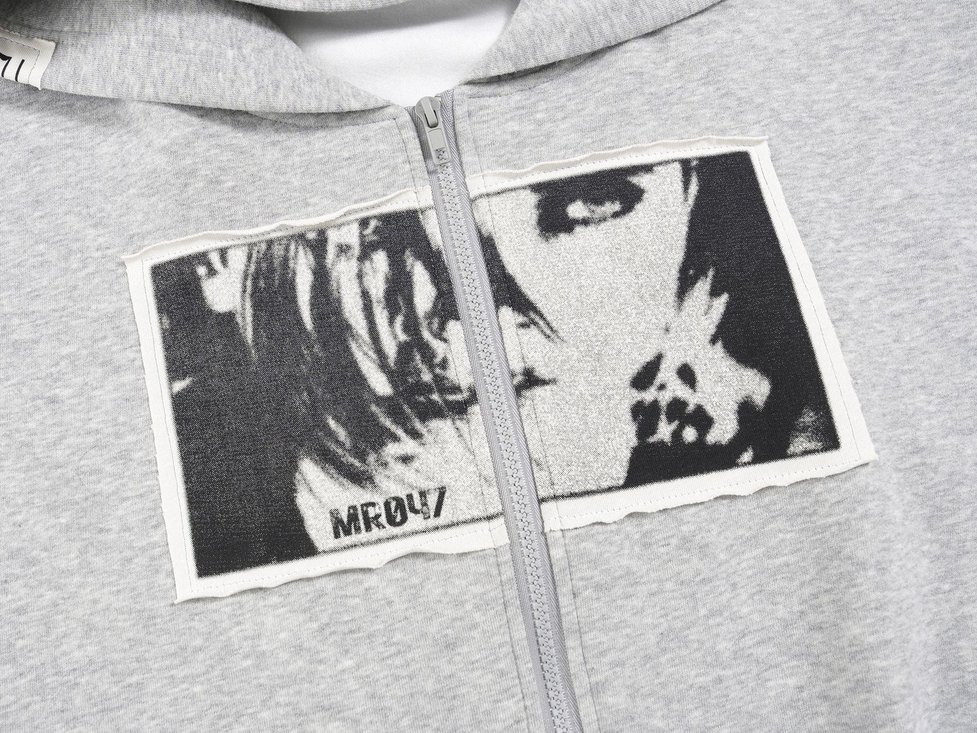STARRVAINT Photo Collage Zip Hoodie