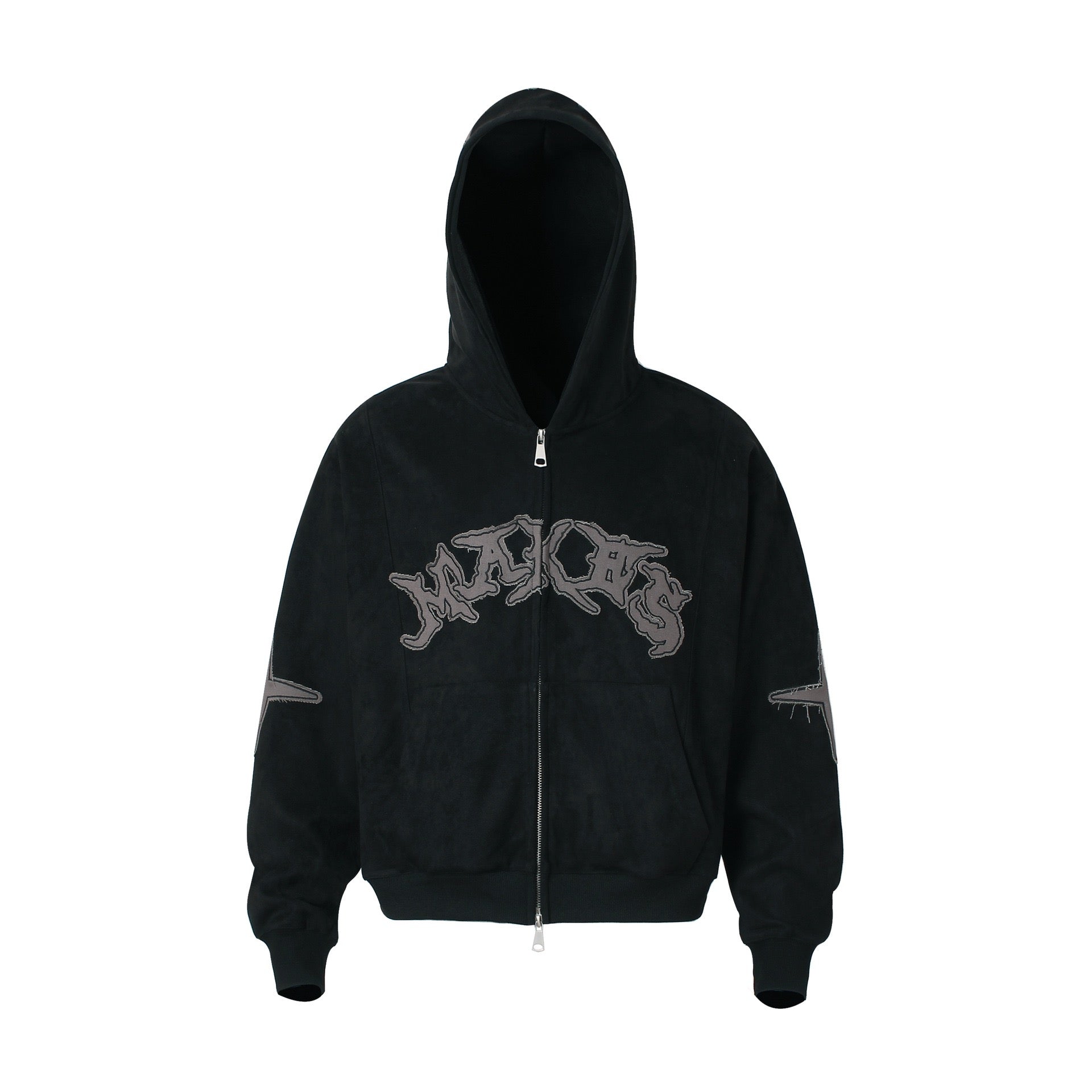 STARRVAINT Washed Logo Zip-Up Hoodie