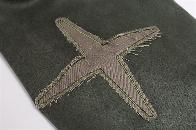 STARRVAINT Washed Logo Zip-Up Hoodie