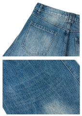 STARRVAINT Washed Wide-Leg Denim Pants