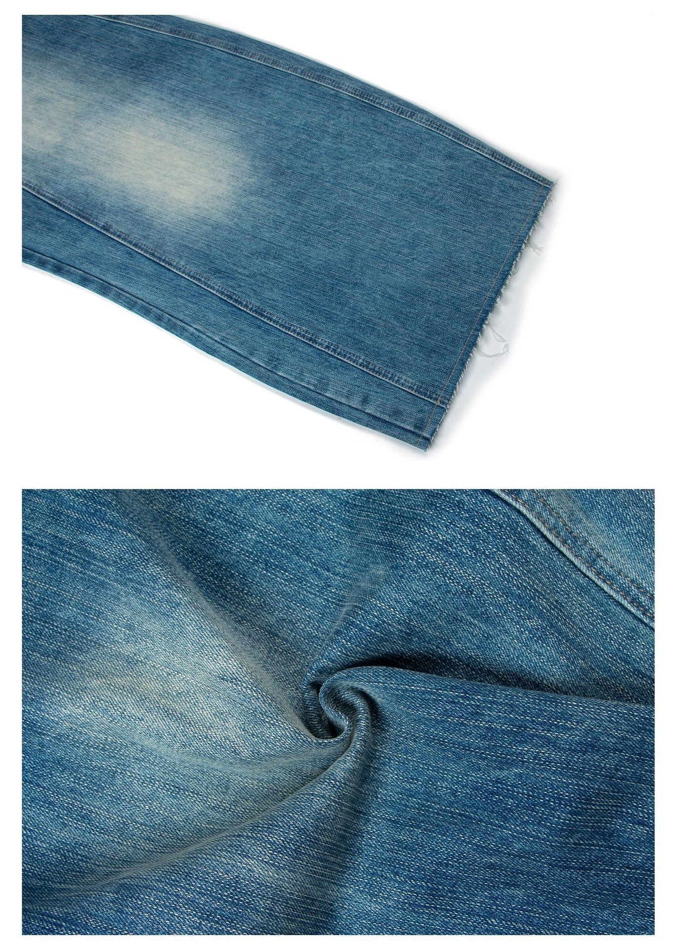 STARRVAINT Washed Wide-Leg Denim Pants