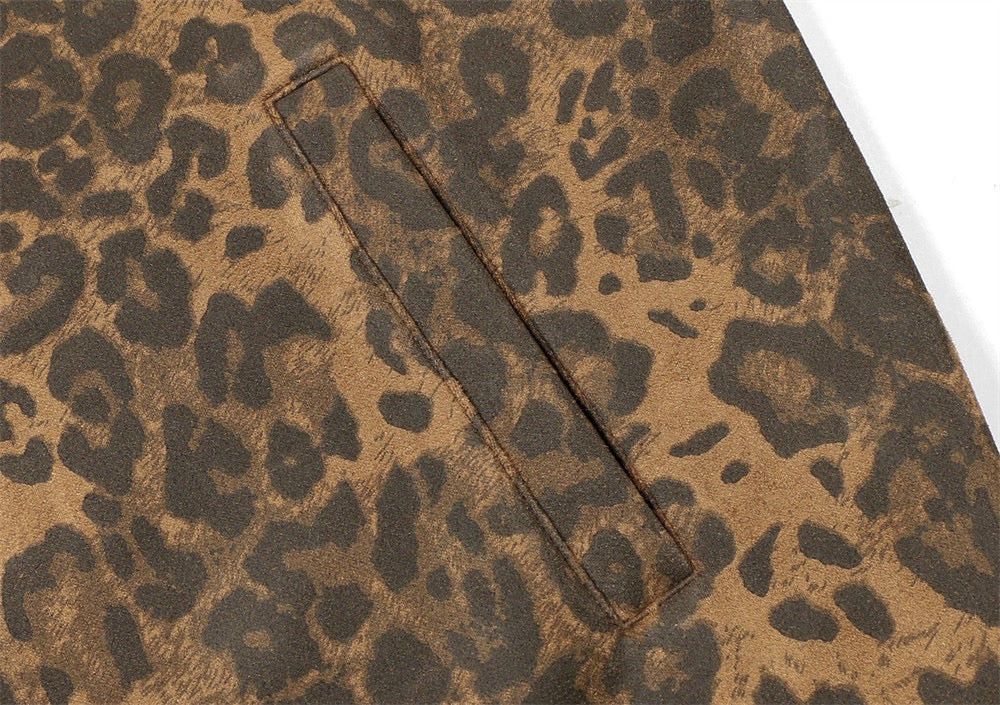 STARRVAINT Leopard Stripe Performance Mesh Track Jacket